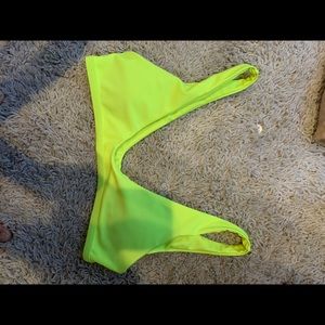 Zaful neon yellow bikini top